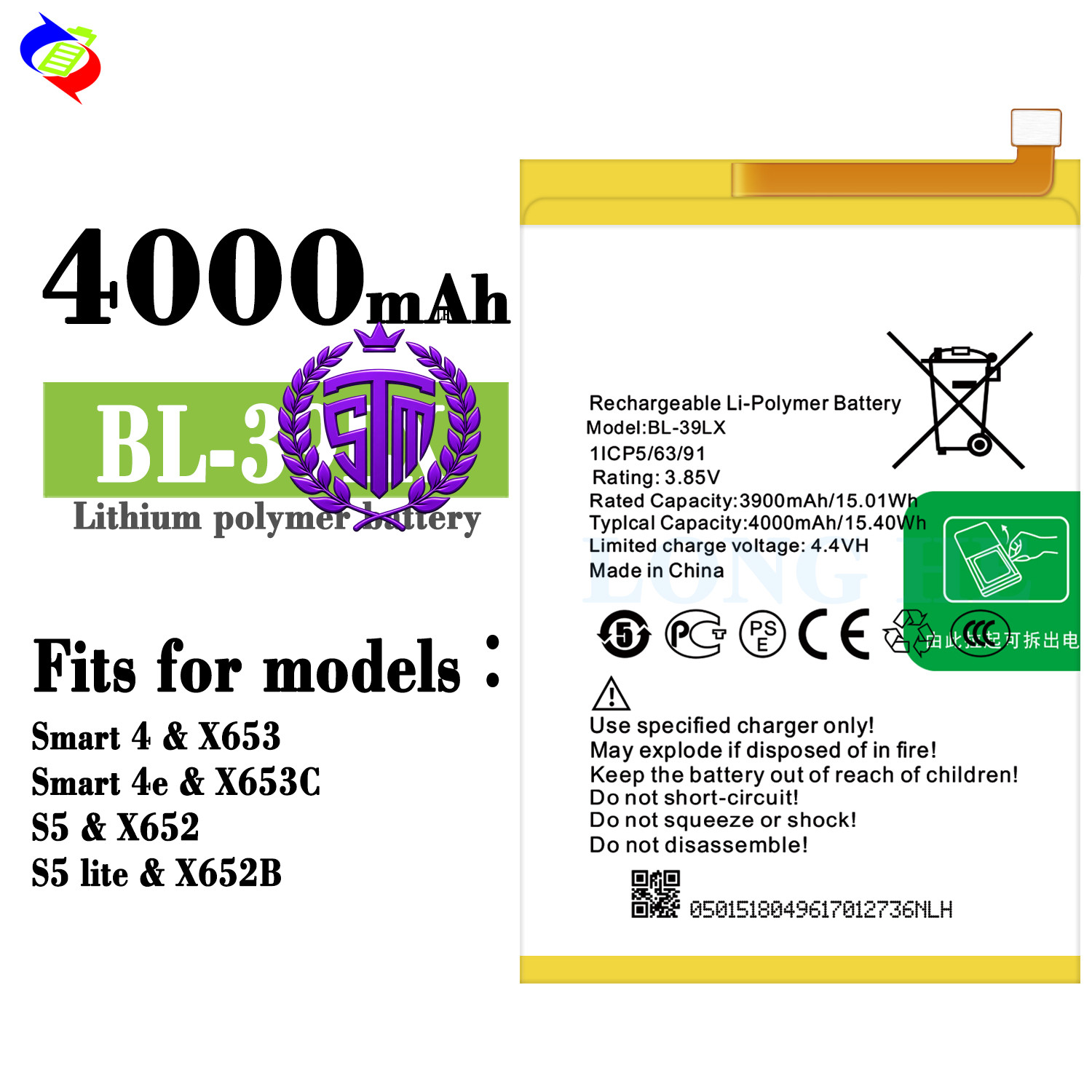 BL-39LX Battery | Infinix S5 Battery / Hot 8 Lite Battery / BL39LX