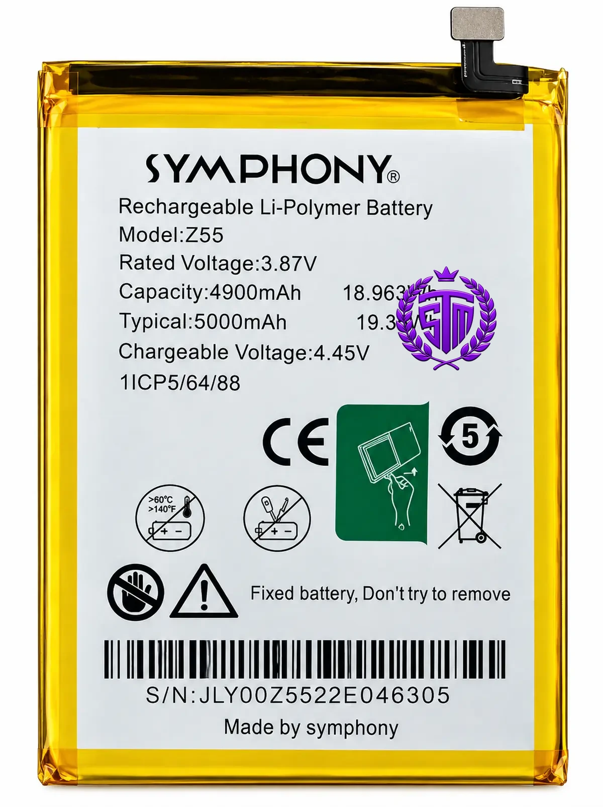 Z55 Battery | Symphony Z55