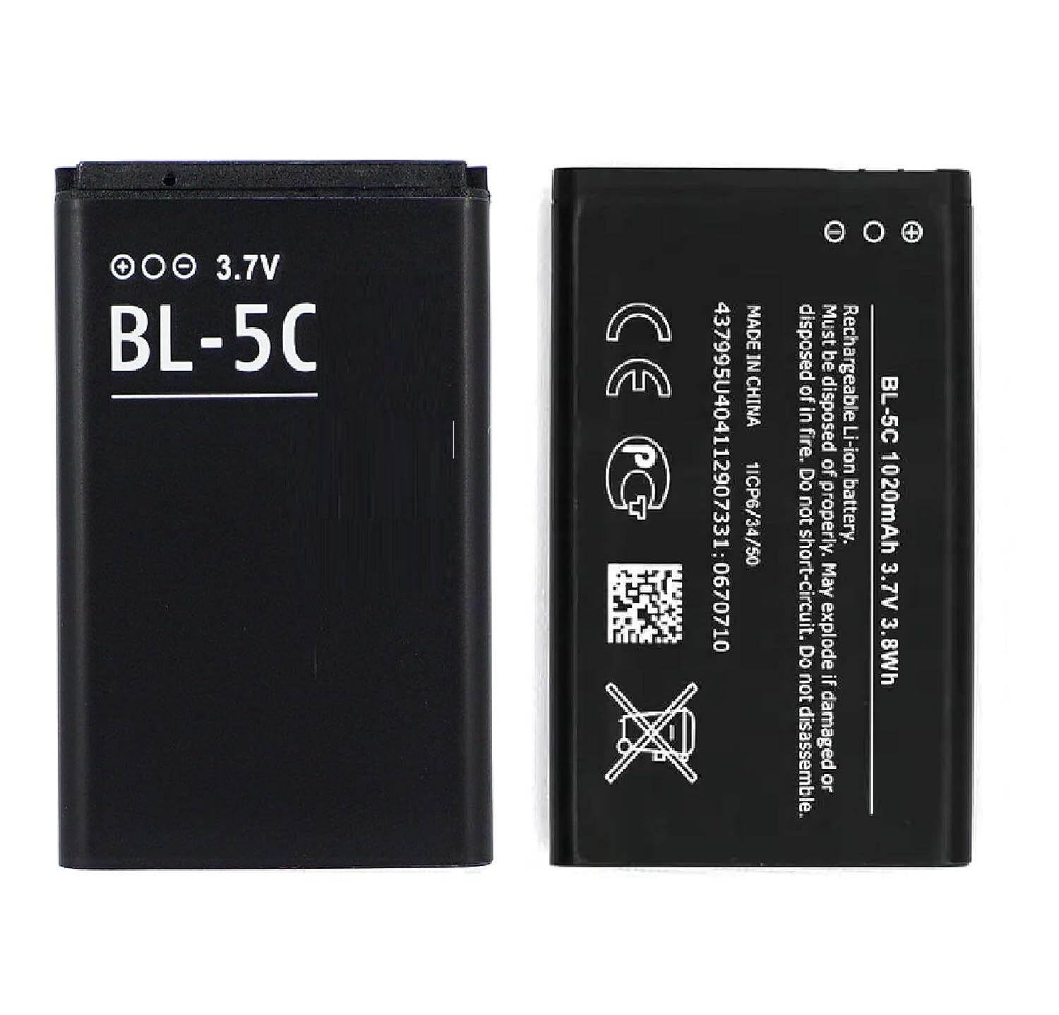 5C Battery 50/60/65/70/95 Tk , Mobile Battery for Nokia BL 5C-High Quality