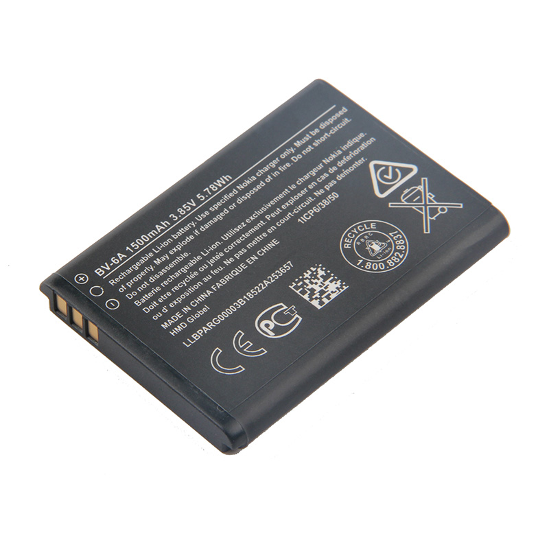 6A Battery , BV-6A Phone Batteries For Nokia Banana 2060 3060 5250 C5-03 8110 4G Replacement Phone Battery