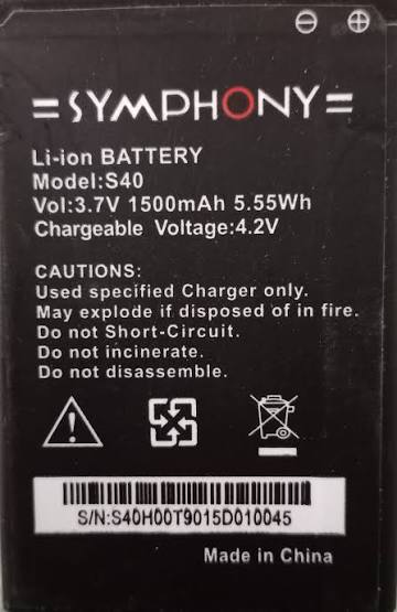 S40 , SYMPHONY S40 BATTERY
