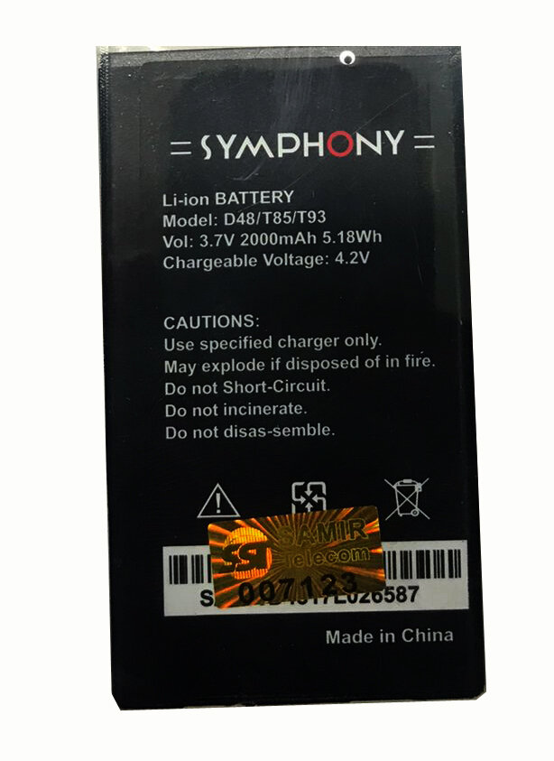 D48 , Symphony D 48 মোবাইল ব্যাটারি (Mobile Battery)